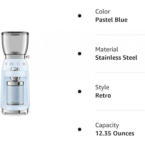 스메그 Smeg 50's Retro Pastel Blue Coffee Grinder