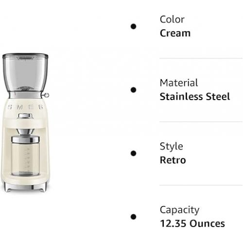 스메그 Smeg 50's Retro Cream Coffee Grinder