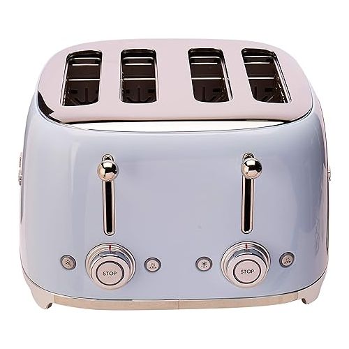 스메그 Smeg 50s Retro Line Pastel Blue 4x4 Slot Toaster