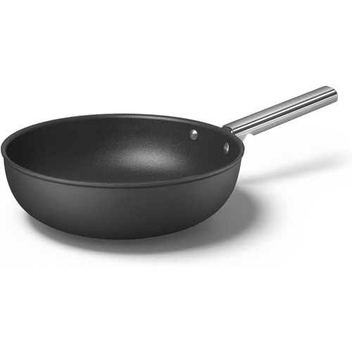 스메그 Smeg Cookware Black 12-Inch Wok