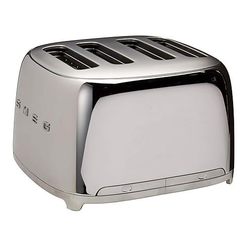 스메그 Smeg 50s Retro Line Chrome 4x4 Slot Toaster