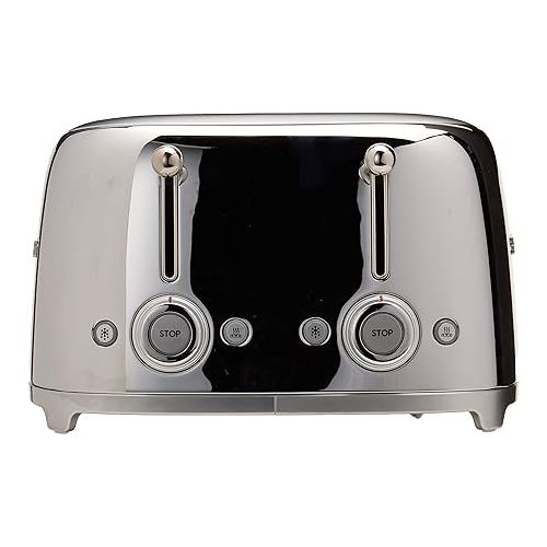 스메그 Smeg 50s Retro Line Chrome 4x4 Slot Toaster