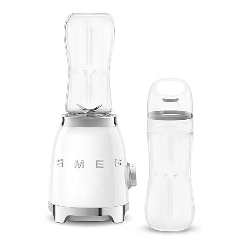 스메그 SMEG Retro Personal Blender with 2 Bottles, PBF01WHUS, White