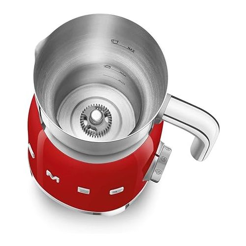 스메그 SMEG 50's Retro Milk Frother MFF11RDUS, Red