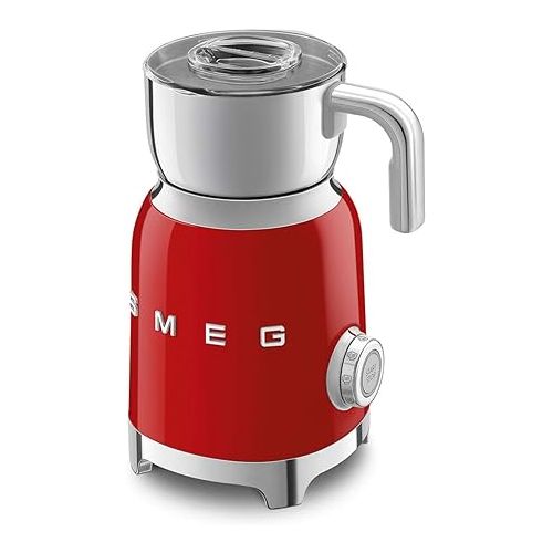 스메그 SMEG 50's Retro Milk Frother MFF11RDUS, Red