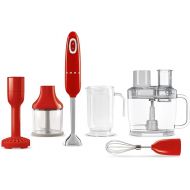 SMEG Hand Immersion Blender and Food Processor, Red