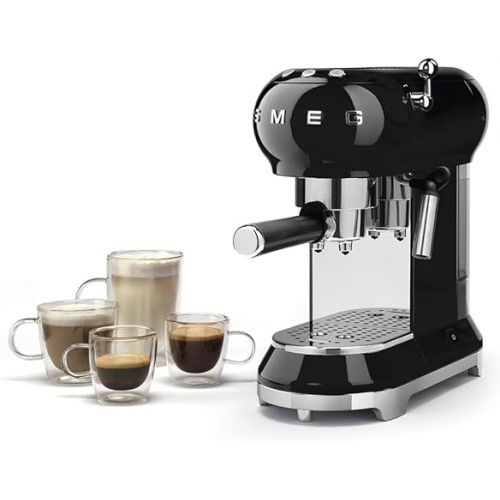 스메그 Smeg Espresso Machine, 1 liters, Black ECF01 BLUS