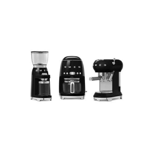 스메그 Smeg 50's Retro Style Drip Coffee Maker with Extra Glass Carafe, Black