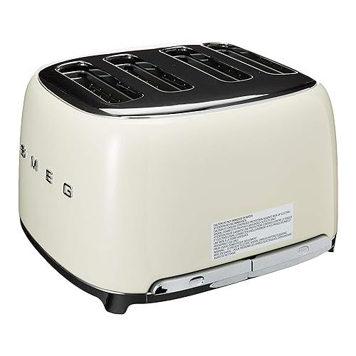 스메그 Smeg 50s Retro Line Cream 4x4 Slot Toaster