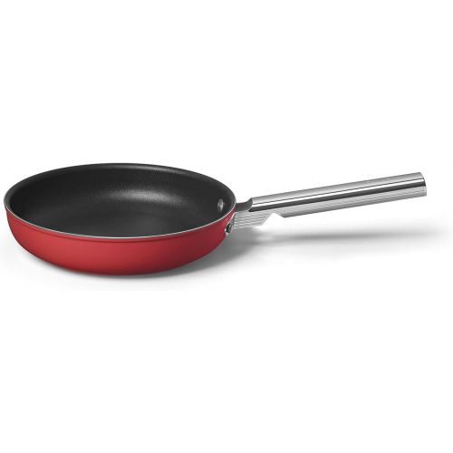 스메그 Smeg Cookware 9.5-Inch Red Frypan