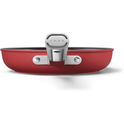 스메그 Smeg Cookware 9.5-Inch Red Frypan