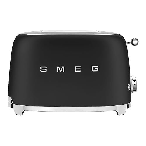 스메그 SMEG 2 Slice Toaster with Sandwich Racks, Black