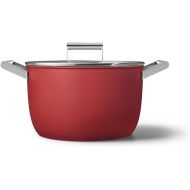Smeg Red 8-Quart 10-Inch Casserole Dish with Lid
