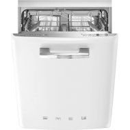 Smeg Under Counter Built-In Dishwasher with 13 Place Settings, 10 Wash Cycles, 7 temperatures White, 24-Inches