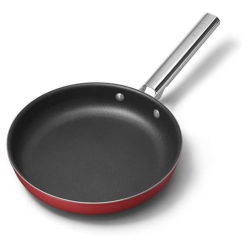 스메그 Smeg Cookware 10-Inch Red Frypan