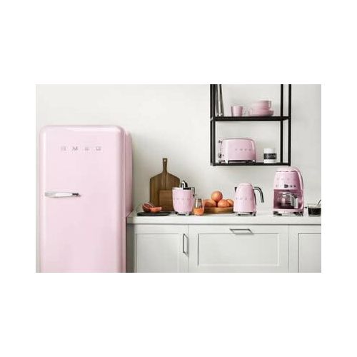 스메그 Smeg 50's Retro Drip Coffee Maker with Extra Carafe, Pink