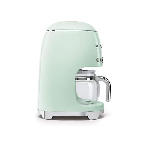 스메그 Smeg 50's Retro Drip Coffee Maker w/Extra Carafe, Pastel Green