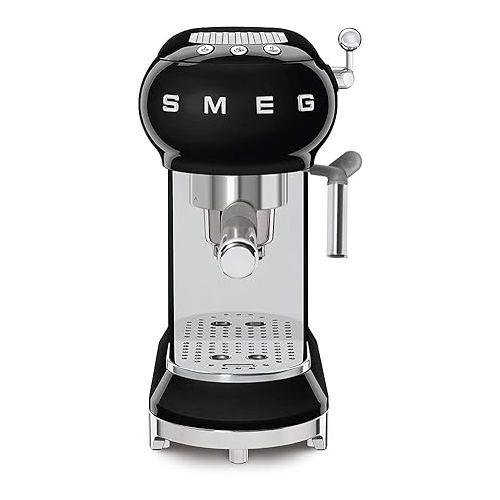 스메그 Smeg - Coffee Machine - 11+ - Espresso Coffee Machine - Black