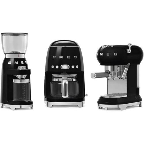 스메그 Smeg - Coffee Machine - 11+ - Espresso Coffee Machine - Black