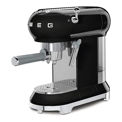 스메그 Smeg - Coffee Machine - 11+ - Espresso Coffee Machine - Black