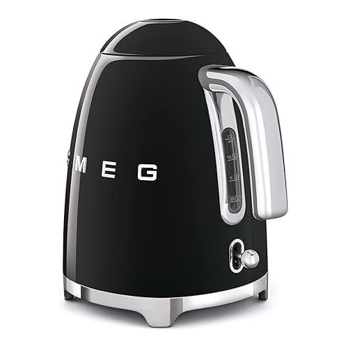 스메그 Smeg Espresso Machine, 1 liters, Black ECF01 BLUS & 7 CUP Kettle (Black)