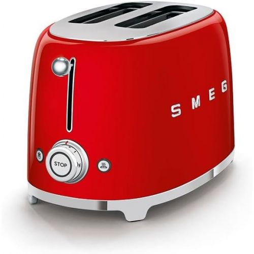 스메그 Smeg SMEG 2-Scheiben Toaster TSF01, rot lackiert 6 Roestgradstufen 31x19,5x19,8cm