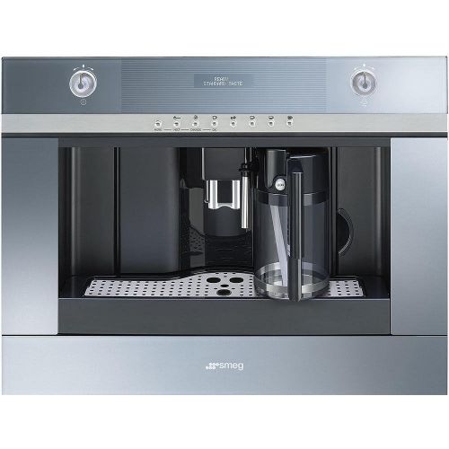 스메그 [아마존베스트]Smeg CMSCU451S 24 Linea Built-In Coffee Machine with Milk Frother Fully Automatic for Coffee Beans 5 Level Adjustable