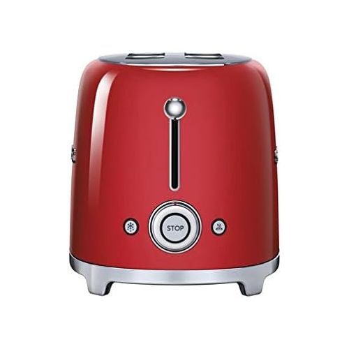 스메그 [아마존베스트]Smeg TSF02RDUS 50s Retro Style Aesthetic 4 Slice Toaster, Red