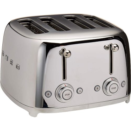 스메그 [아마존베스트]Smeg TSF03SSUS 4 Slot Toaster, Chrome