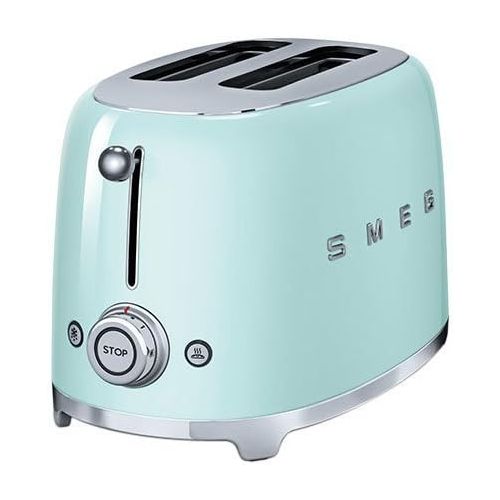 스메그 [아마존베스트]Smeg TSF01PGUS 50s Retro Style Aesthetic 2 Slice Toaster, Pastel Green