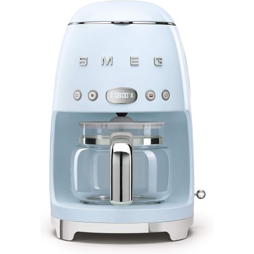 스메그 [아마존베스트]Smeg 1950s Retro Style 10 Cup Programmable Coffee Maker Machine (Pastel Blue)