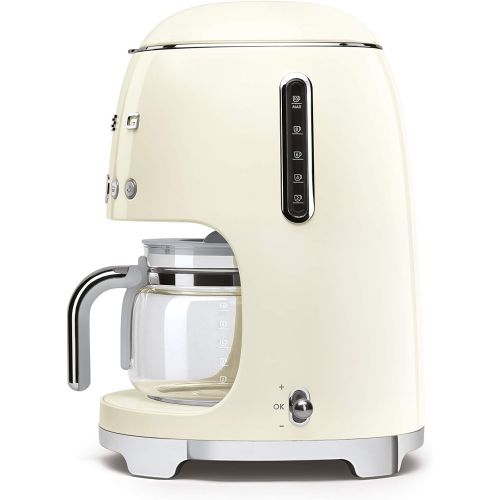 스메그 Smeg Retro Style Coffee Maker Machine, 17.3 x 12.8 x 11.3, Cream