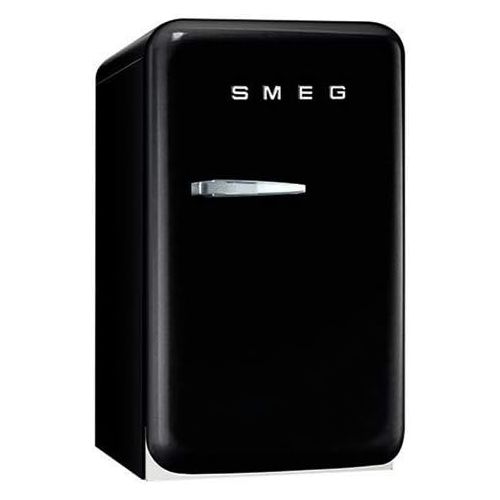 스메그 Smeg 50 S Retro Style Mini Refrigerator, Black, Right Hand Hinge
