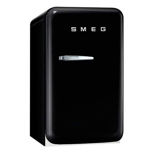 스메그 Smeg 50 S Retro Style Mini Refrigerator, Black, Right Hand Hinge