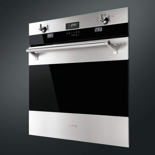 스메그 Smeg SOU330X1 Classic Aesthetic 30-Inch Stainless Steel Electric Multifunction Wall Oven