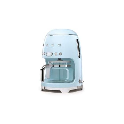 스메그 Smeg 50s Retro Style Aesthetic Drip Filter Coffee Machine, 10 cups, Pastel Blue