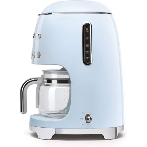 스메그 Smeg 50s Retro Style Aesthetic Drip Filter Coffee Machine, 10 cups, Pastel Blue