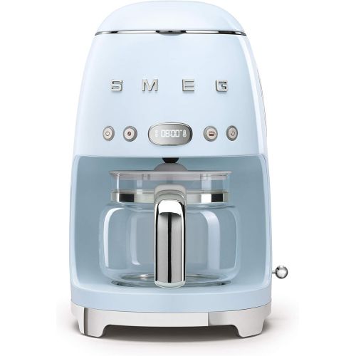 스메그 Smeg 50s Retro Style Aesthetic Drip Filter Coffee Machine, 10 cups, Pastel Blue