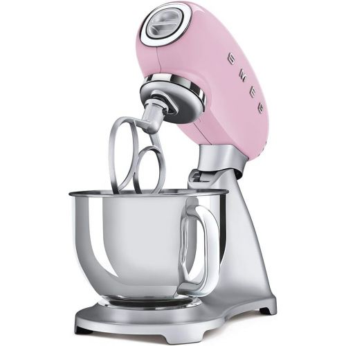 스메그 Smeg 1950s Retro Style Aesthetic Stand Mixer (Pink)