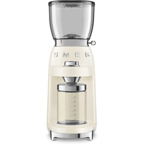 스메그 Smeg 50s Retro Style Aesthetic Coffee Grinder, CGF01 (Cream)