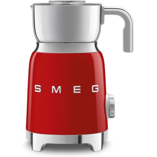 스메그 Smeg 50s Retro Style Aesthetic Milk Frother, MFF01 (Red)