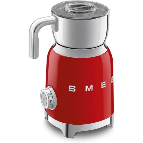 스메그 Smeg 50s Retro Style Aesthetic Milk Frother, MFF01 (Red)