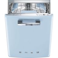 Smeg 24 50s Retro Style Fully Integrated Dishwasher with 13 Place Settings Full Size Tub 10 Wash Cycles, Pastel Blue