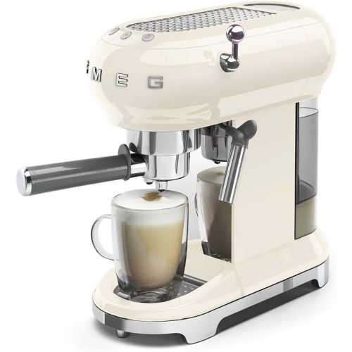 스메그 Smeg ECF01CRUS Espresso Coffee Machine, One Size, Cream