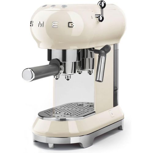 스메그 Smeg ECF01CRUS Espresso Coffee Machine, One Size, Cream