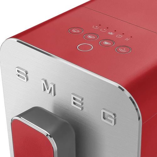 스메그 Smeg BCC02RDMEU Compact Fully Automatic Coffee Machine with Steam Function Matt Red