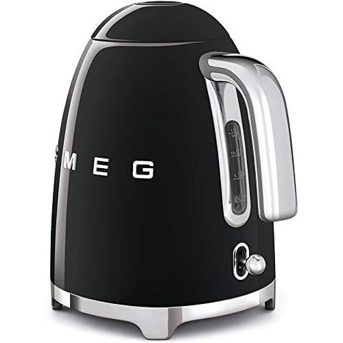 스메그 Smeg KLF03PBUS 50s Retro Style Aesthetic Electric Kettle with Embossed Logo, Pastel Blue