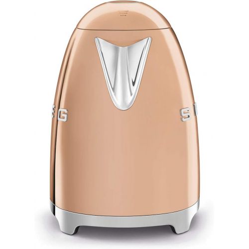 스메그 Smeg KLF03PBUS 50s Retro Style Aesthetic Electric Kettle with Embossed Logo, Pastel Blue