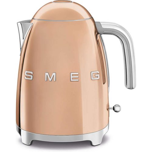 스메그 Smeg KLF03PBUS 50s Retro Style Aesthetic Electric Kettle with Embossed Logo, Pastel Blue