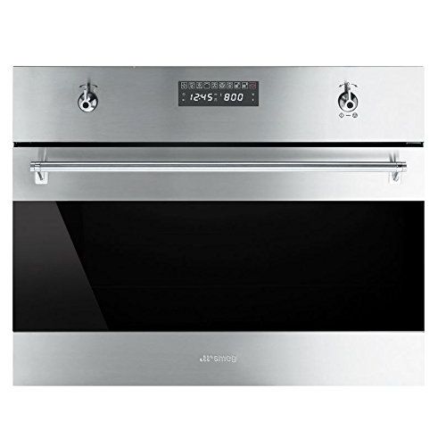 스메그 Smeg SU45MCX1 Classic Built-in Speed Oven with 1000W Microwave and 10 Cooking Modes, Stainless Steel